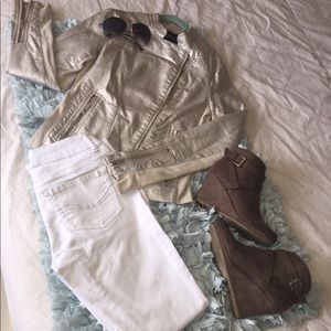 EXPRESS LEATHER GOLD SOFT TINT JACKET